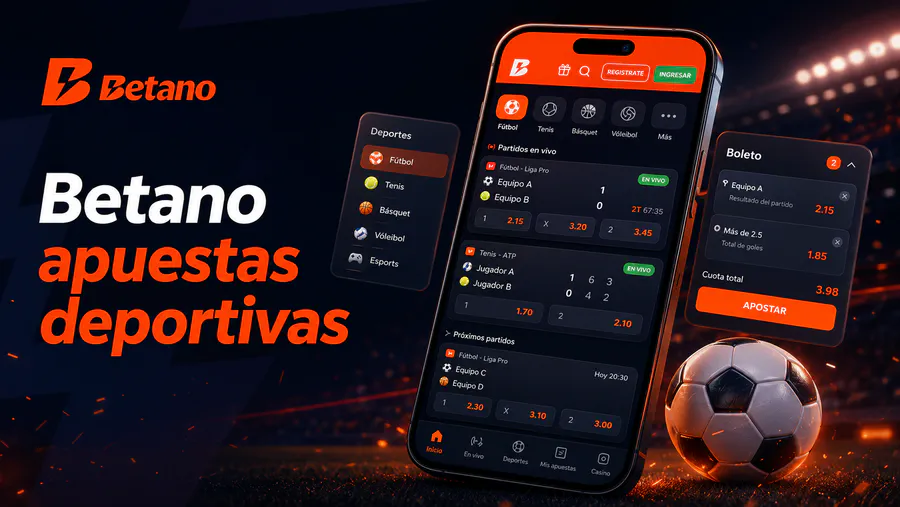 Betano apuestas deportivas con interfaz móvil de apuestas en vivo, cuotas deportivas y boleto de apuesta